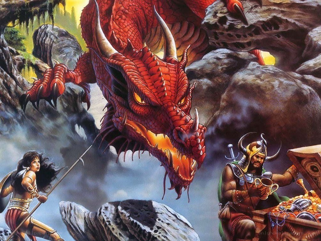 Dragon attack on adventurers
