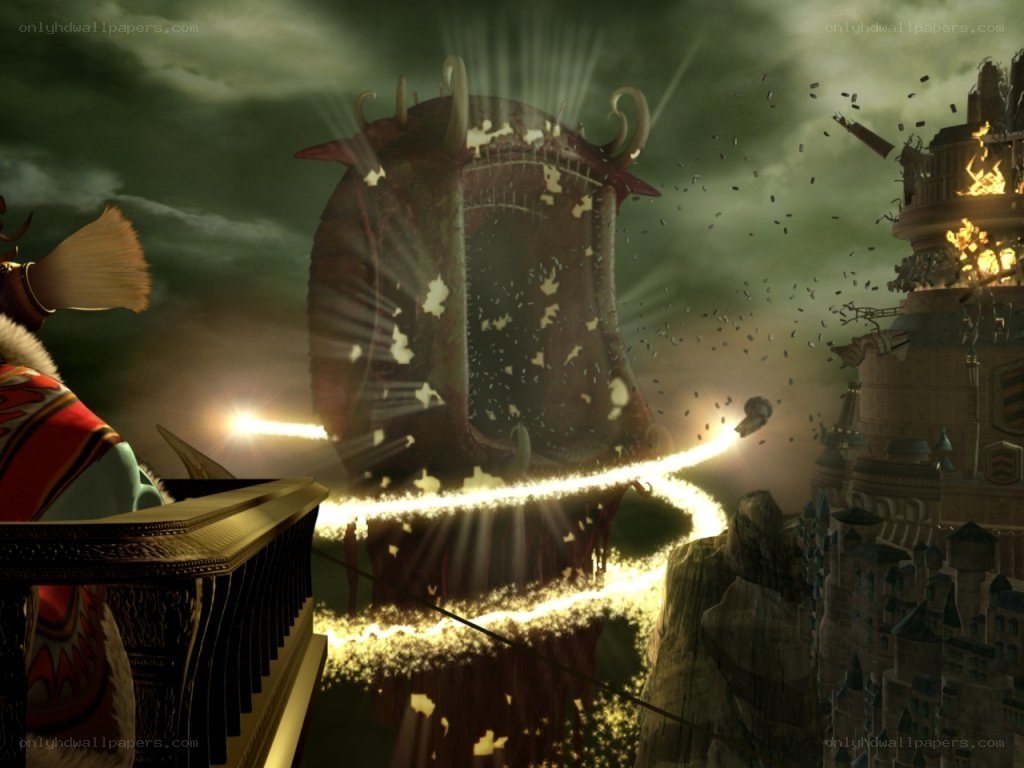 dragon attack on castle