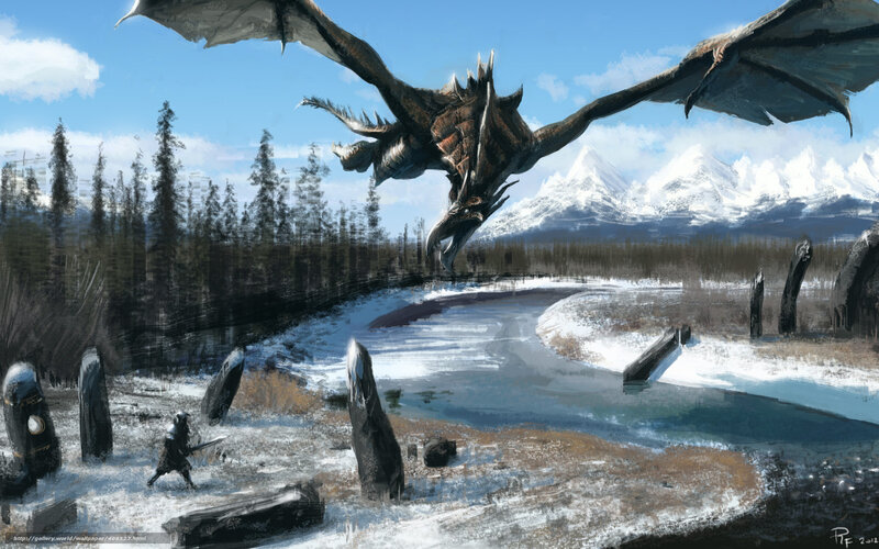 dragon attack on warrior