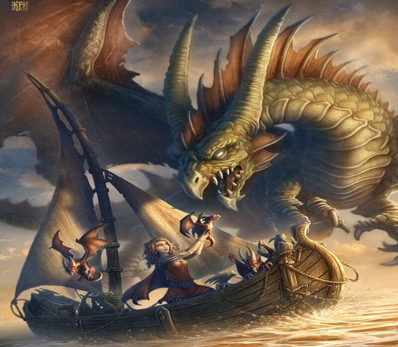 Dragon Attacking Boat