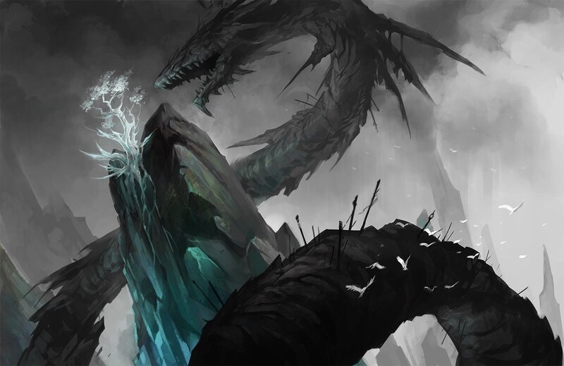 Dragon Attacking Mountain