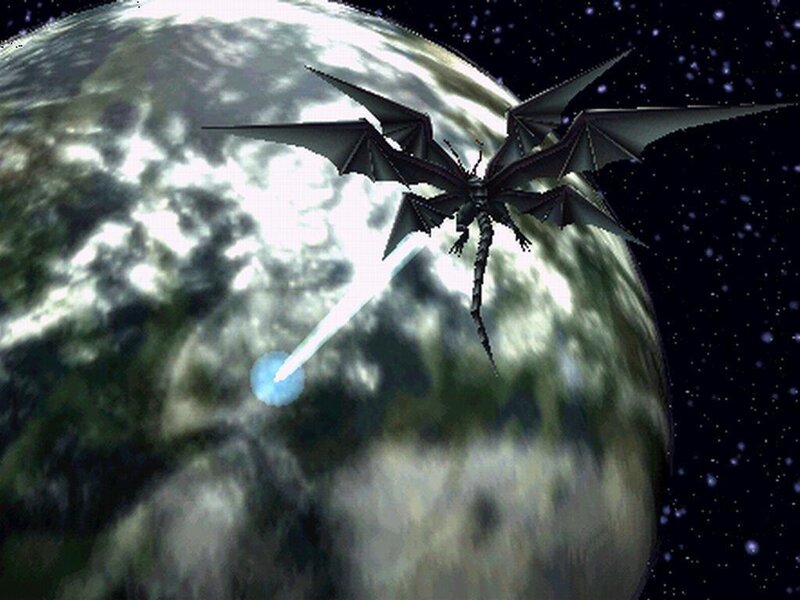 dragon attacking planet