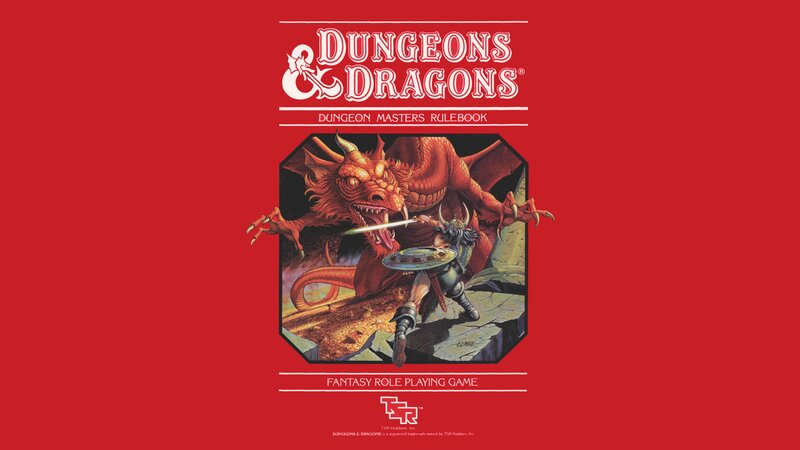 Dragon Attacking Warrior — Red, Dramatic, Illustration, Shield