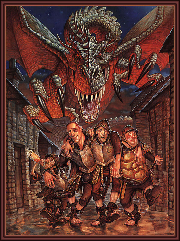 Dragon attacks village