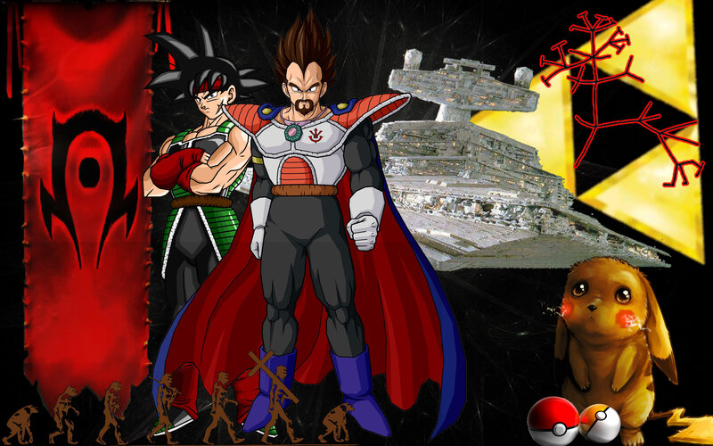 Dragon Ball and Pokémon collage