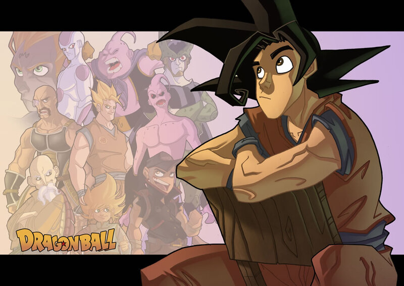Dragon Ball character collage