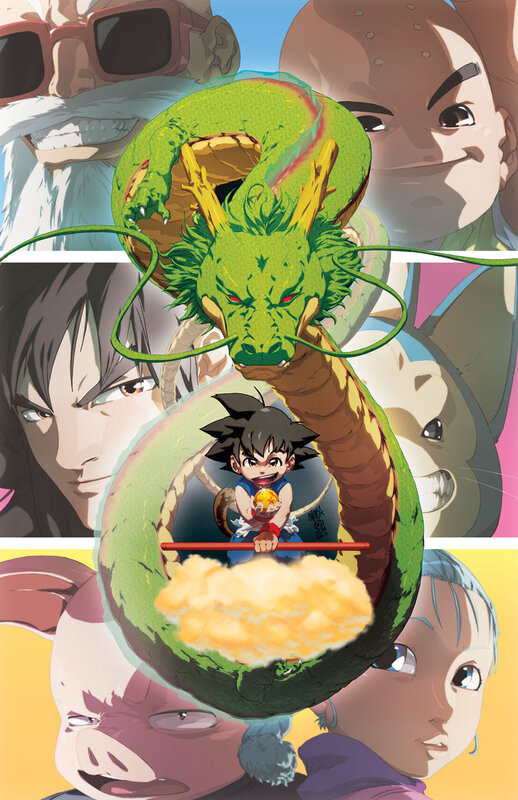 Dragon Ball character collage