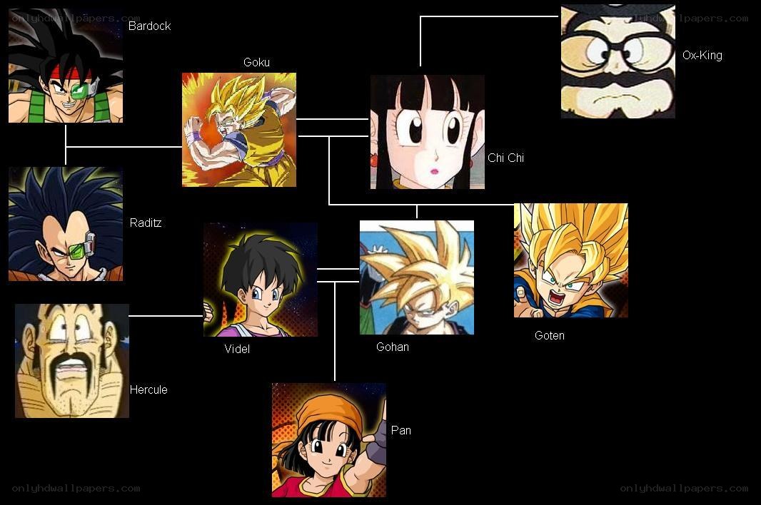 Dragon Ball character family tree
