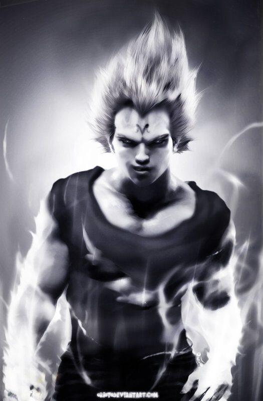 dragon ball character in energy aura