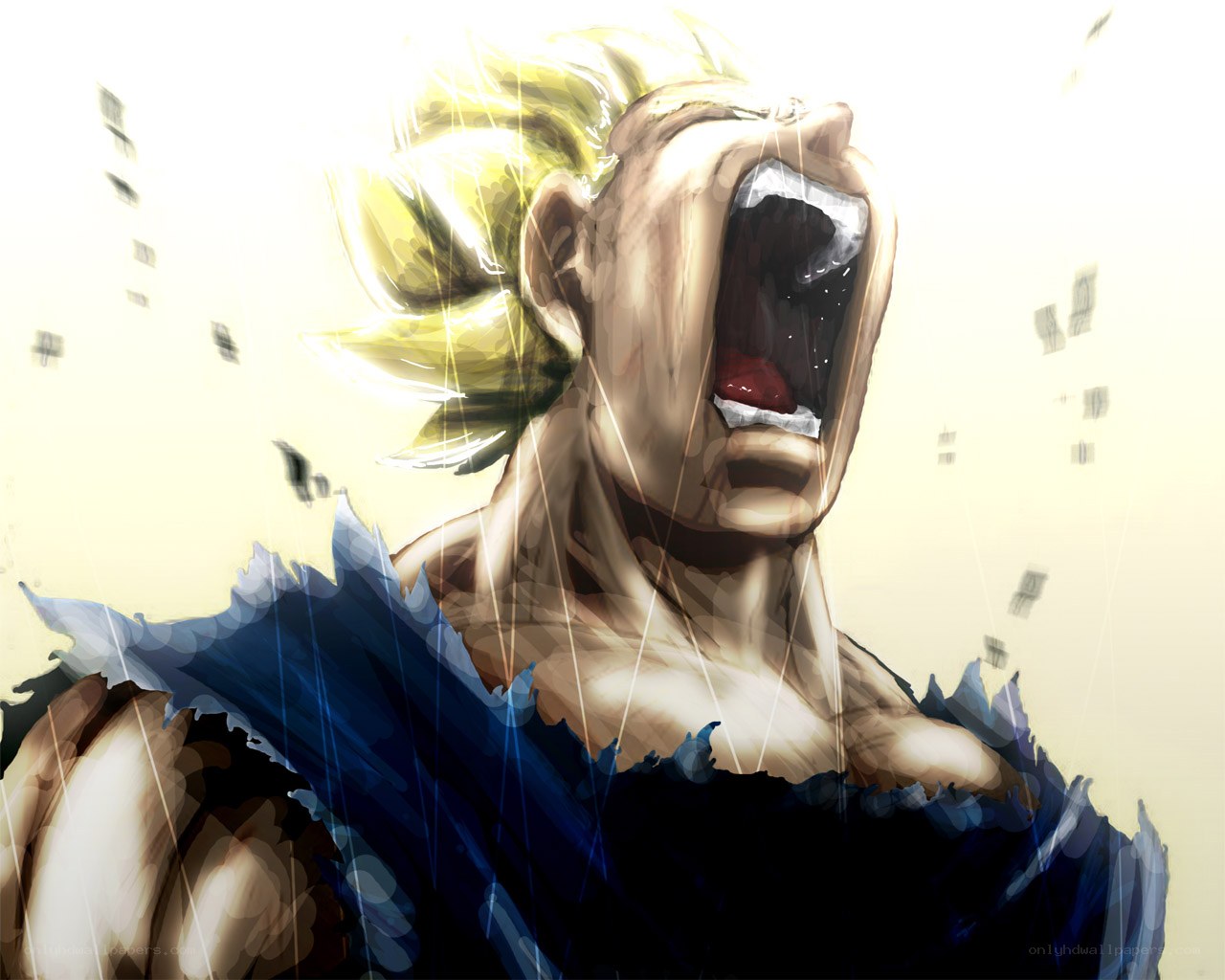 Dragon Ball character screaming
