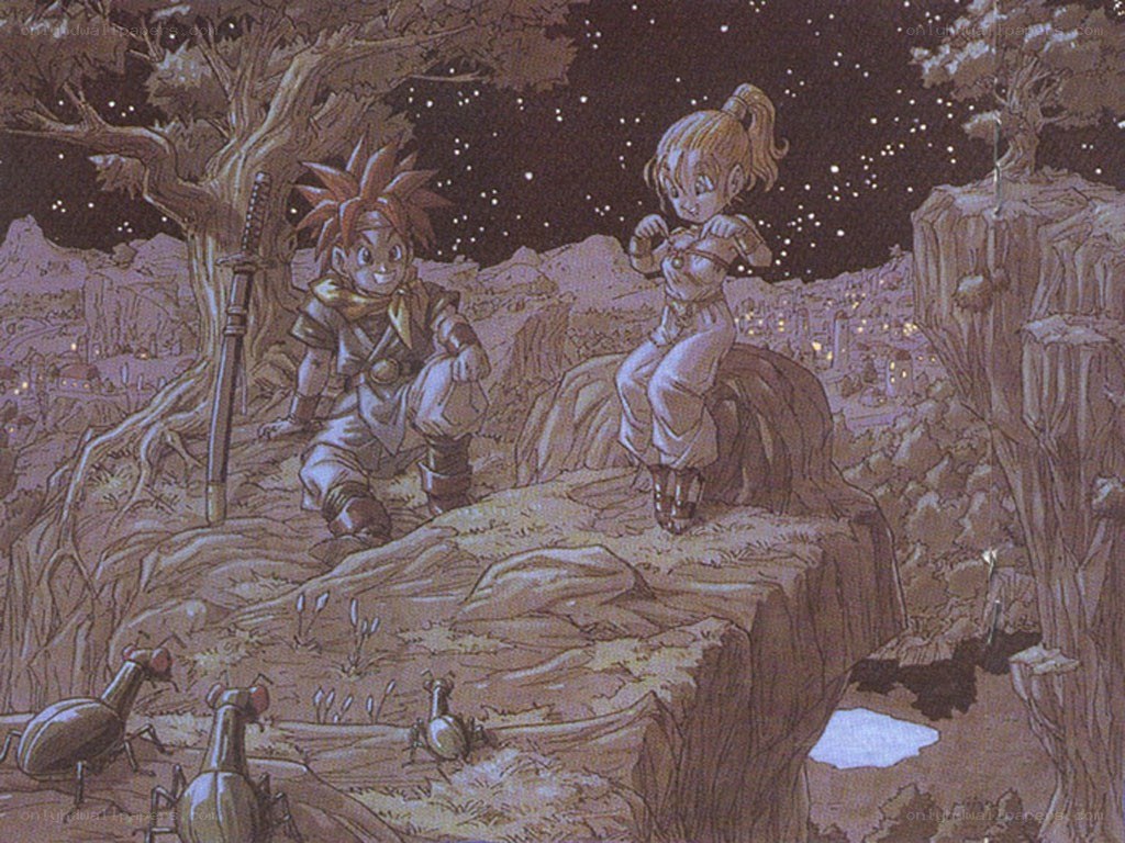 Dragon Ball characters at night
