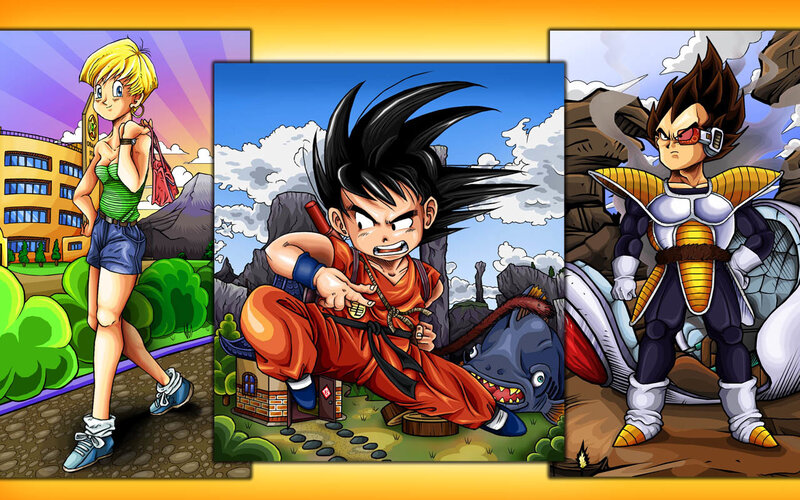 Dragon Ball characters collage