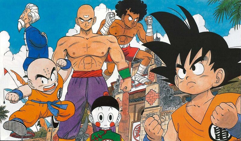 Dragon Ball characters in action
