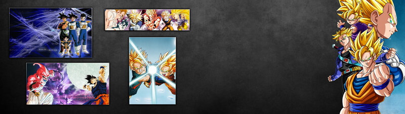 Dragon Ball Characters in Action — Blue