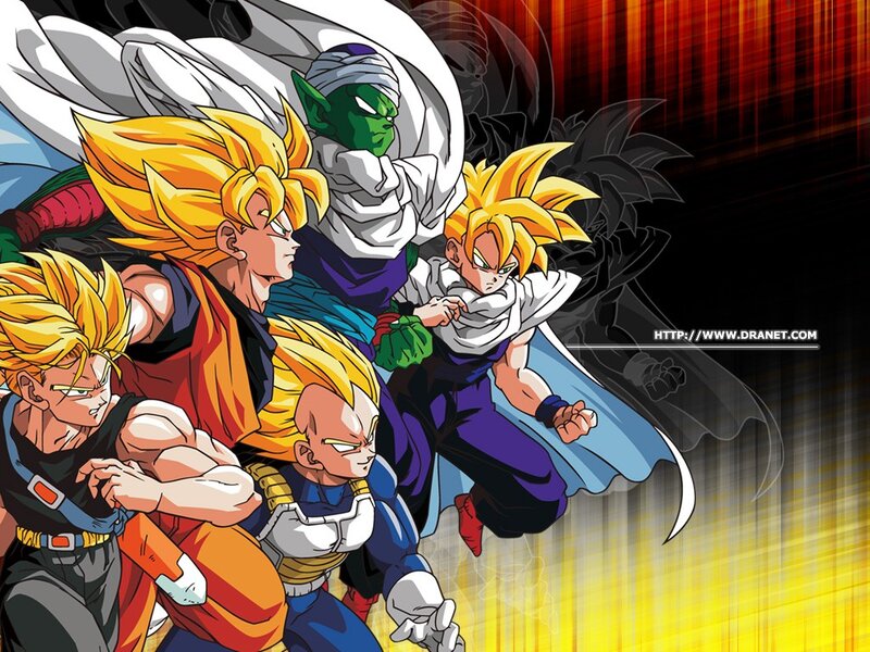 Dragon Ball Characters in Action — Yellow