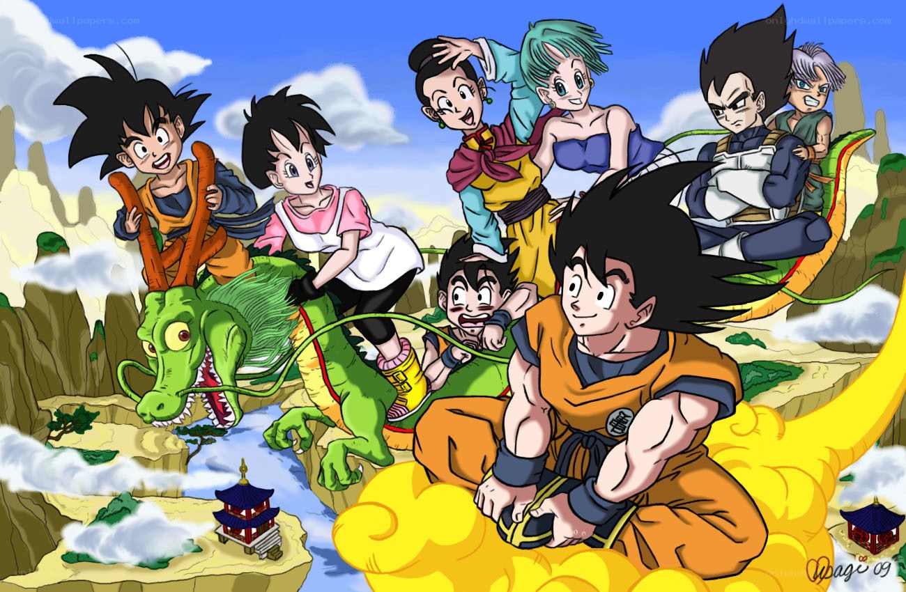 Dragon Ball characters on a journey