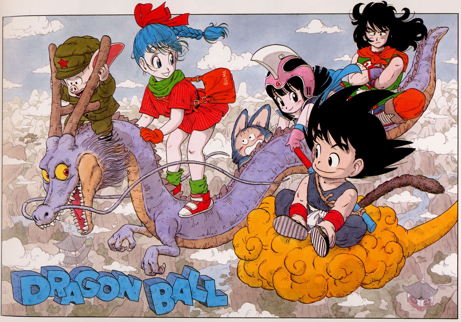 Dragon Ball characters on a journey