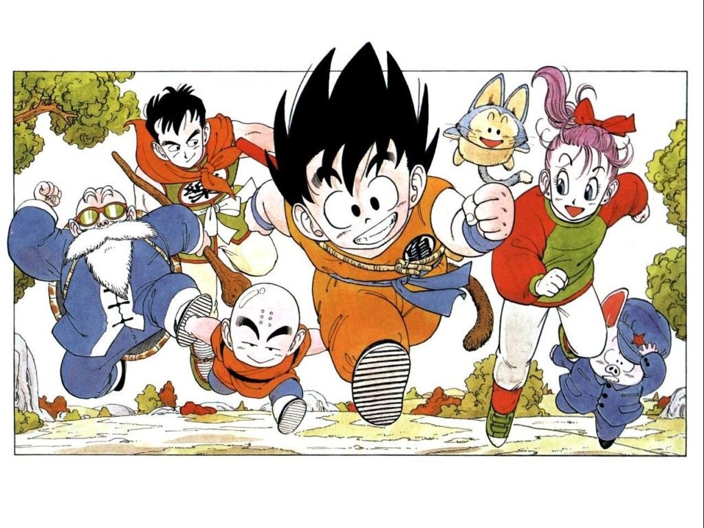 Dragon Ball characters running