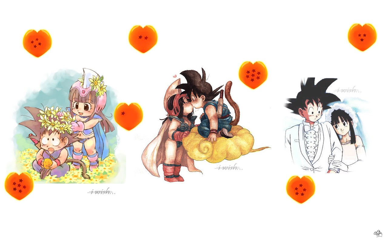 Dragon Ball love scenes collage