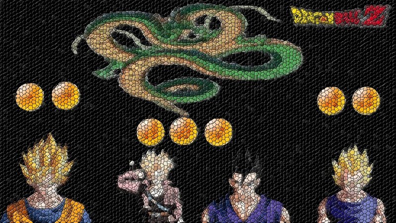 Dragon Ball mosaic artwork