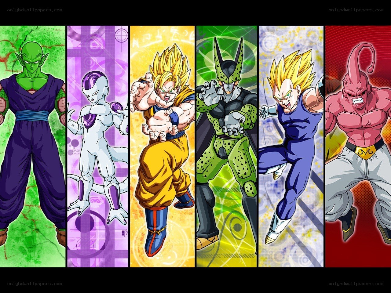 Dragon Ball Z characters collage