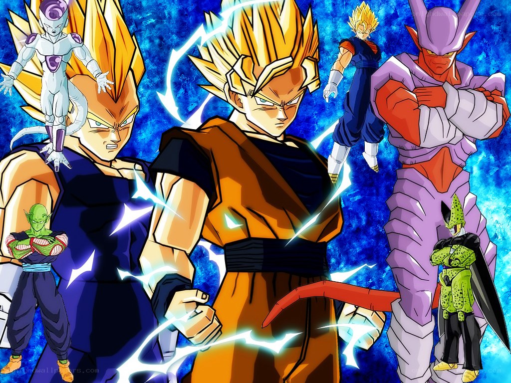 Dragon Ball Z characters collage