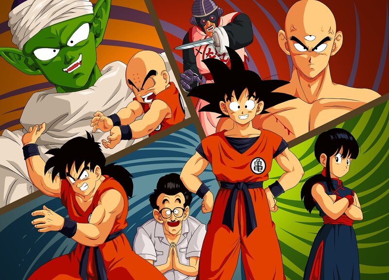 Dragon Ball Z characters collage