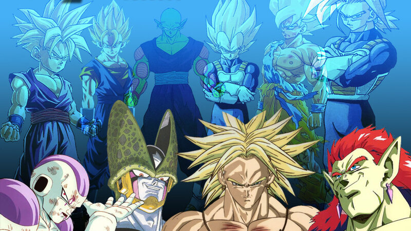 Dragon Ball Z characters collage