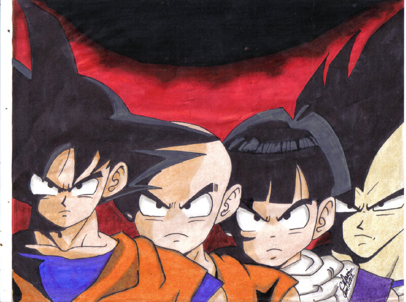 Dragon Ball Z characters in battle