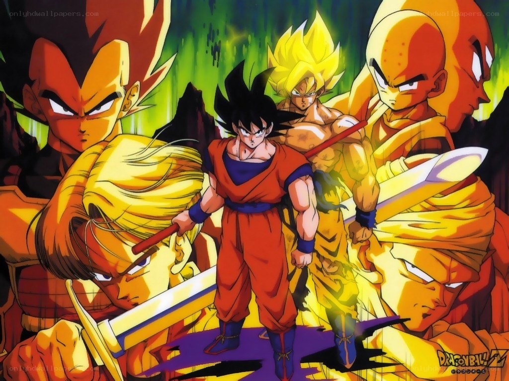 Dragon Ball Z characters in battle