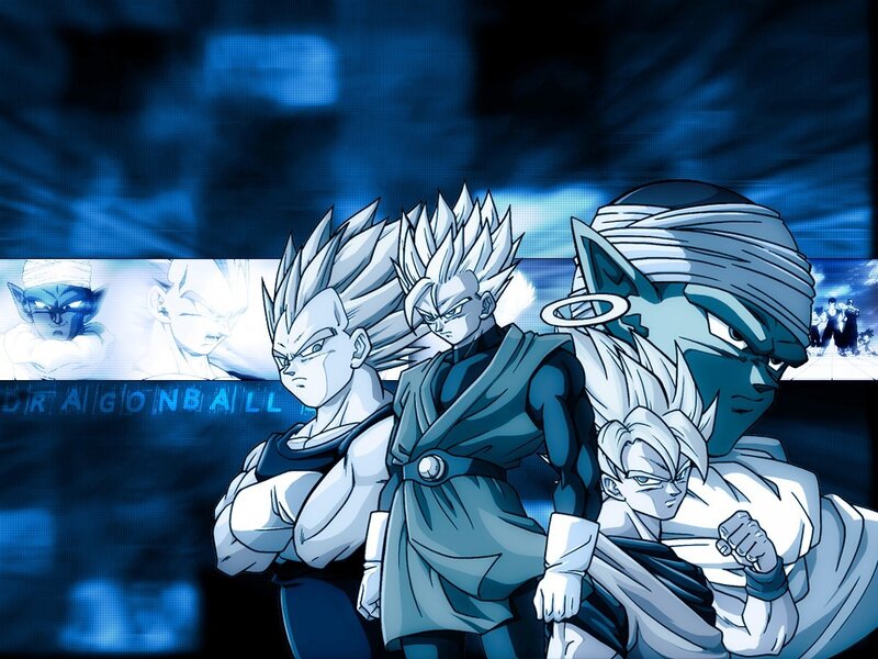 Dragon Ball Z characters in blue