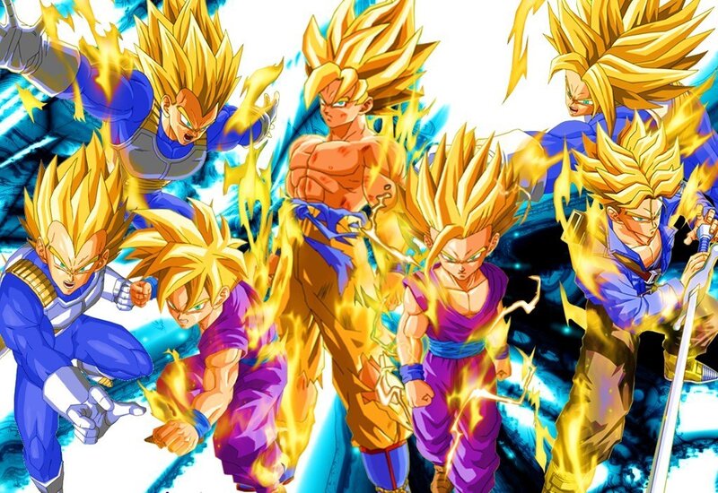 Dragon Ball Z characters in Super Saiyan form