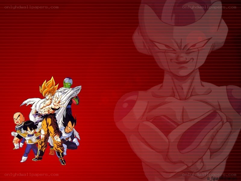 Dragon Ball Z characters on red