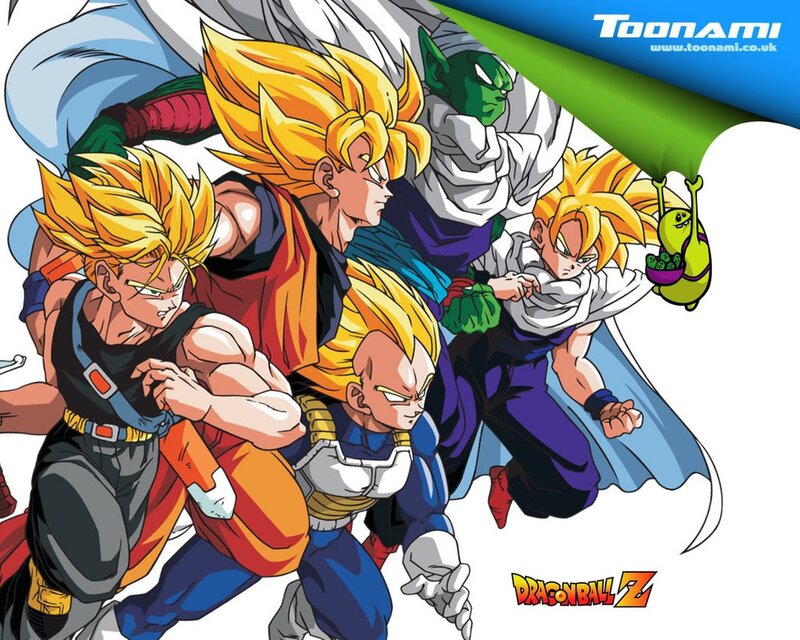 Dragon Ball Z Characters — Yellow, Action-packed
