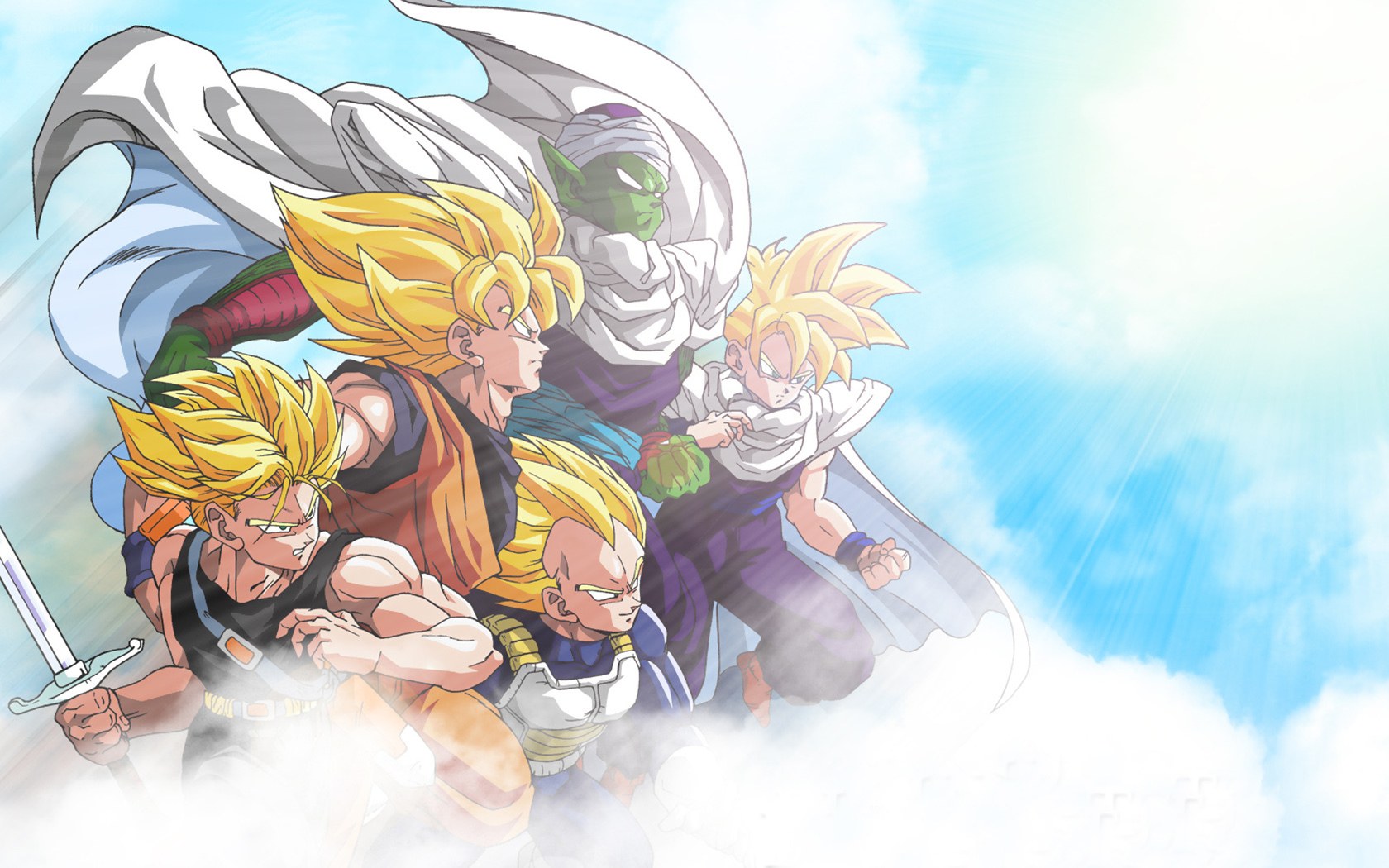Dragon Ball Z heroes in flight