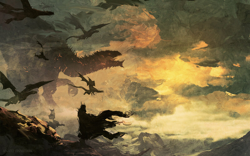 Dragon Battle in Sky — Yellow