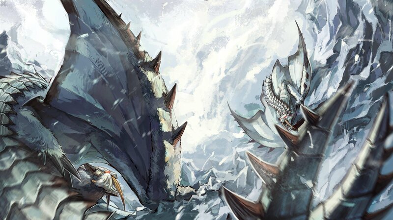 Dragon Battle in Snow — White