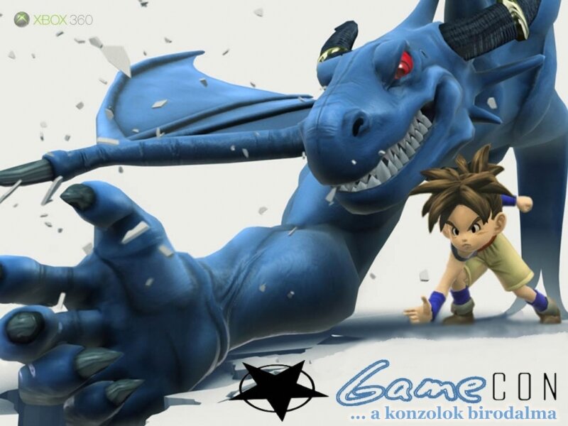 Dragon battle scene from game