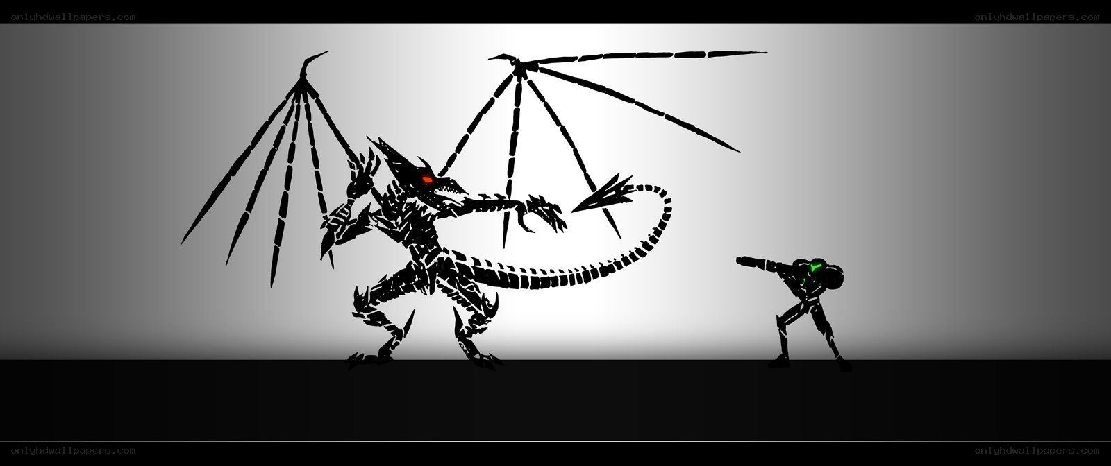 dragon battle silhouette
