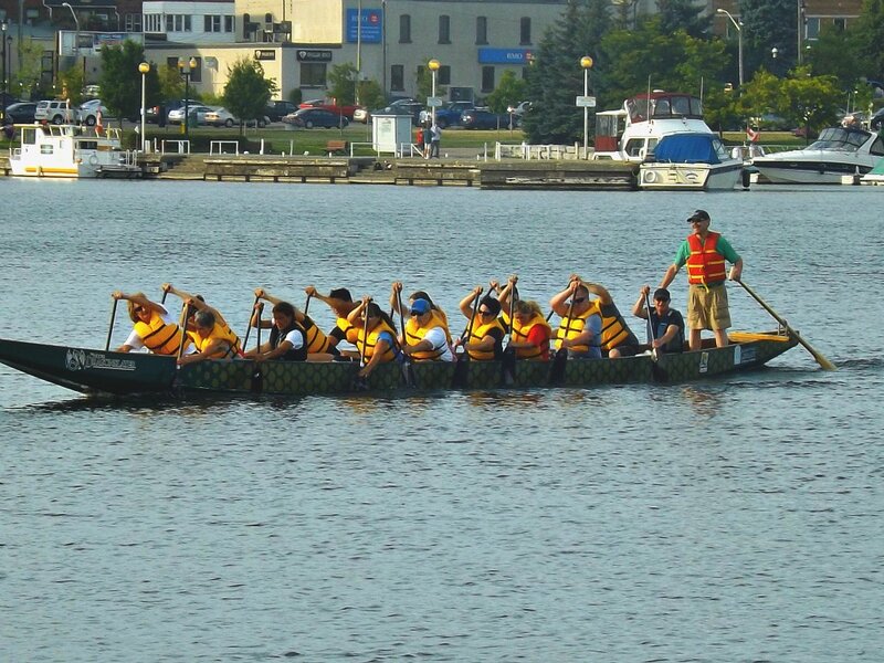 Dragon Boat Team — Blue, Active, Afternoon, Photograph