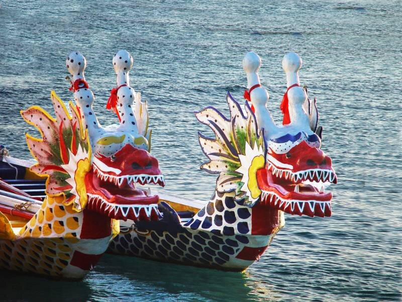 Dragon Boats on Water