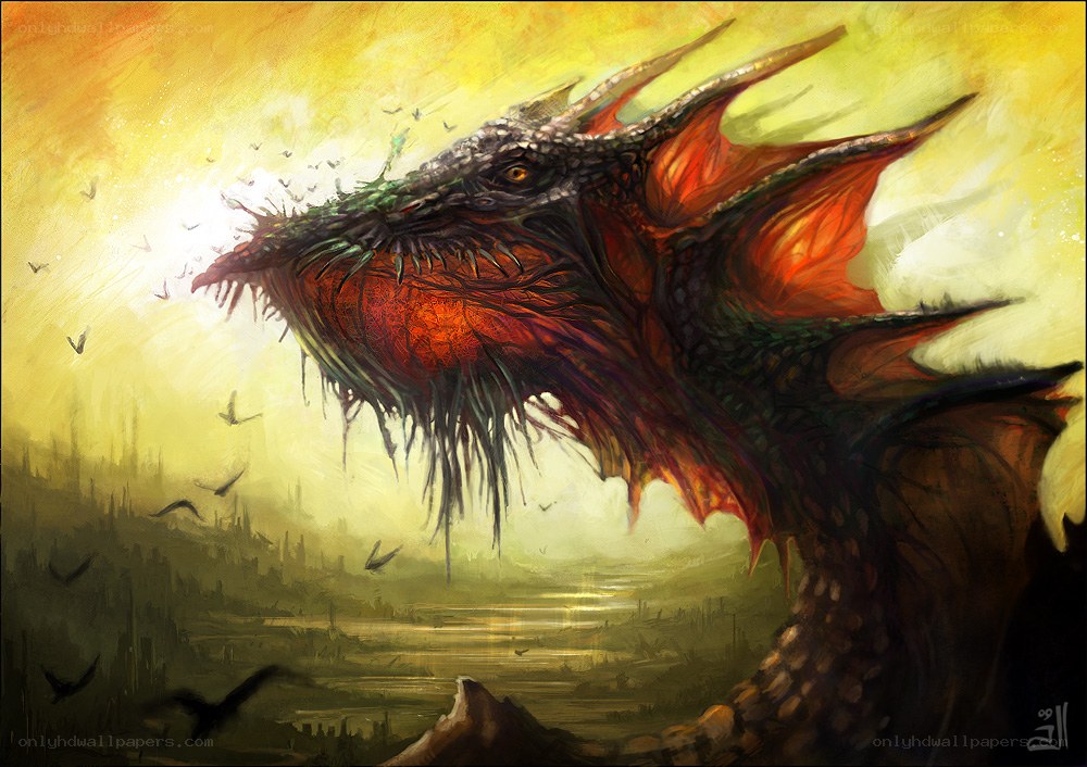 dragon breathing fire