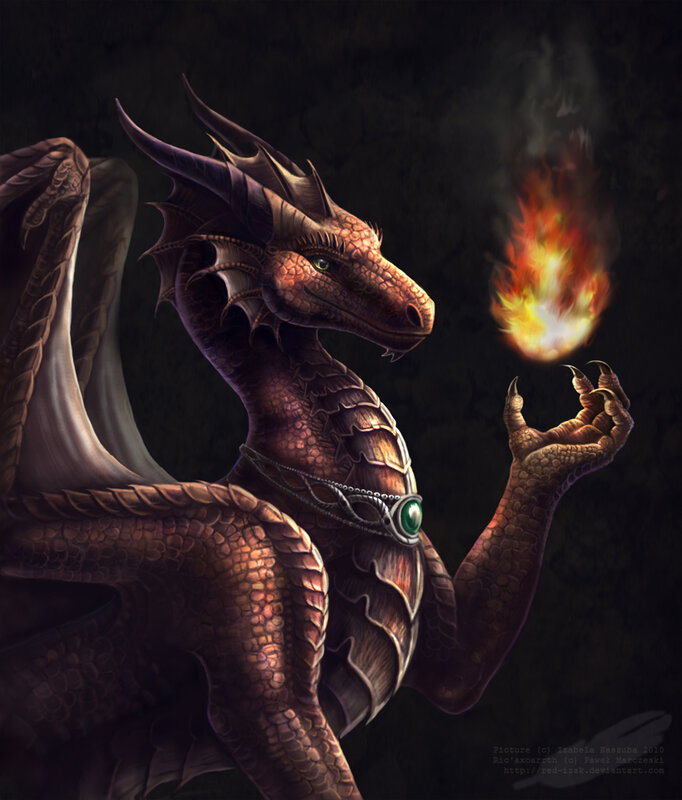 dragon breathing fire