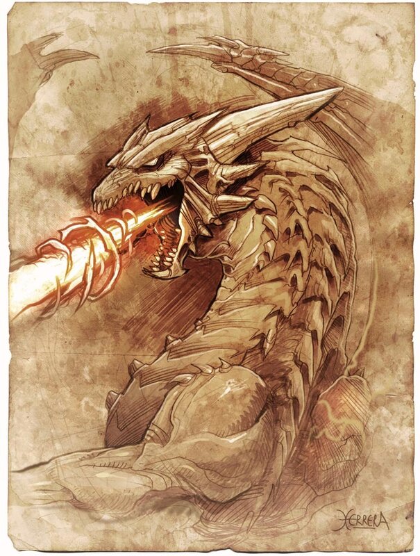 dragon breathing fire