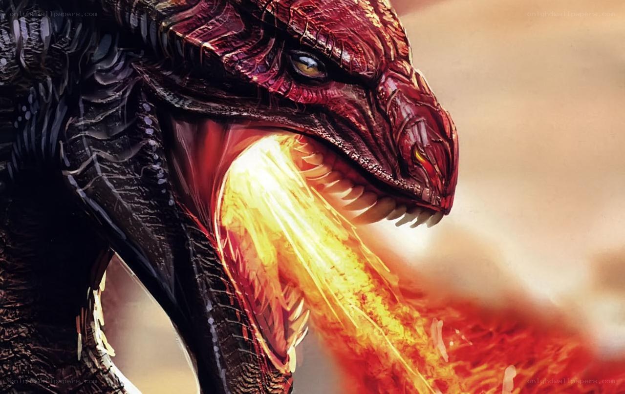 dragon breathing fire