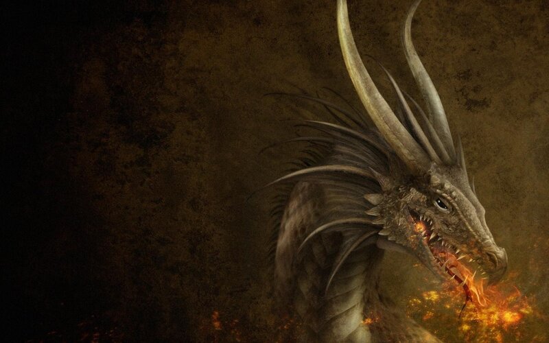 dragon breathing fire