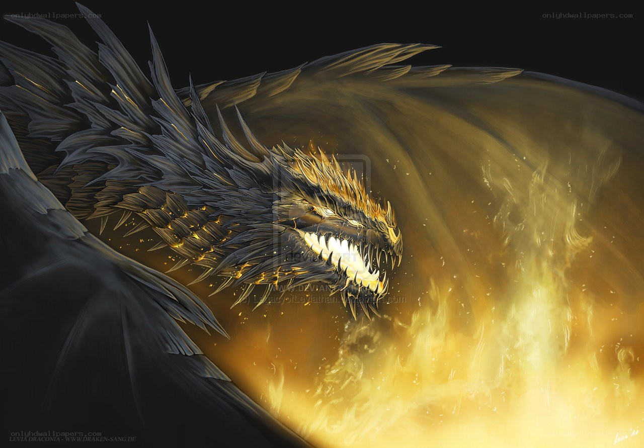 dragon breathing fire