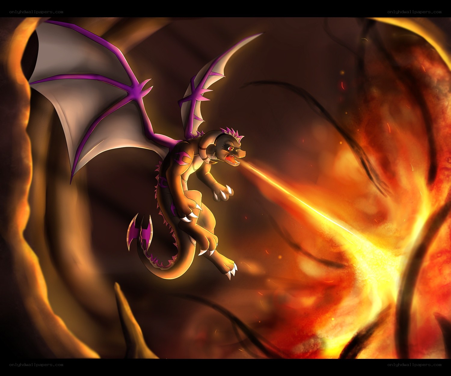 dragon breathing fire