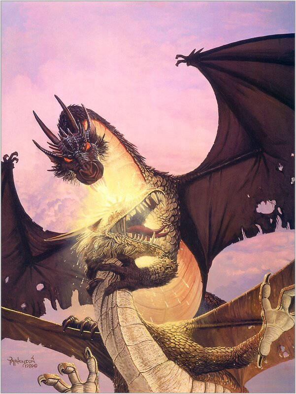 dragon breathing fire