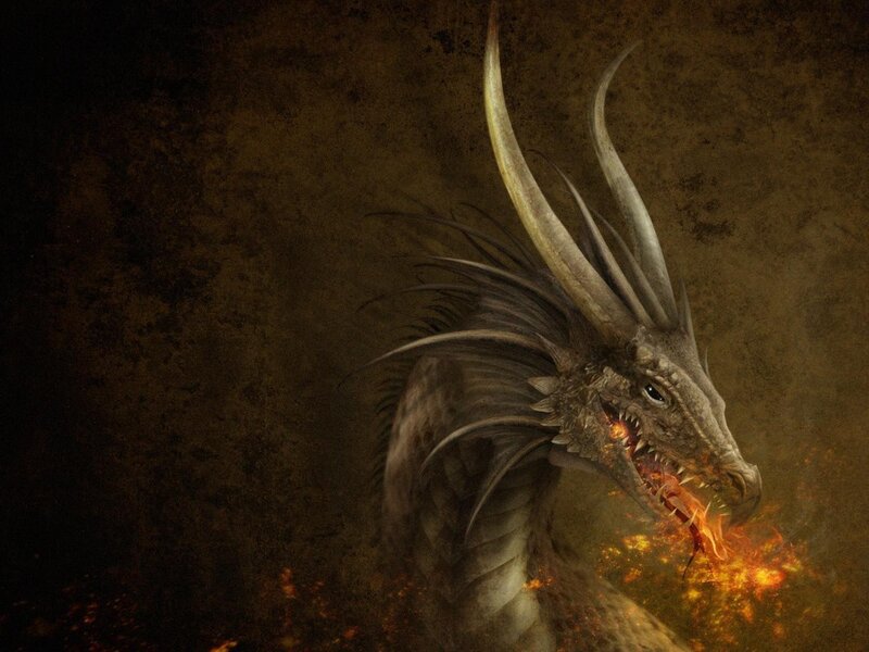 dragon breathing fire